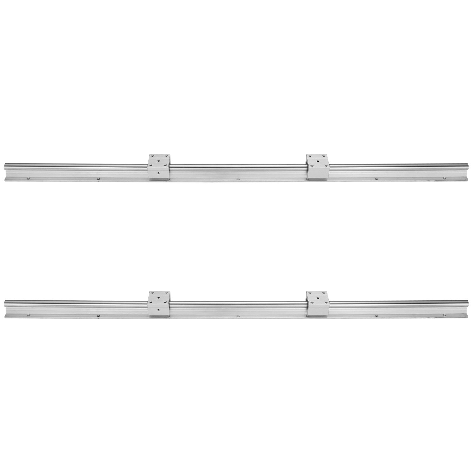 VEVOR Linear Guide Rail Set, SBR20 800mm, 2 PCS 31.5 in/800 mm SBR20 Guide Rails and 4 PCS SBR20UU Slide Blocks, Linear Rails and Bearings Kit for Automated Machines DIY Project CNC Router Machines