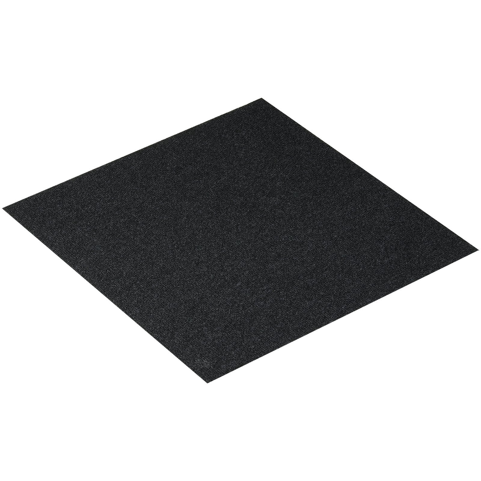 VEVOR Carpet Tiles Peel and Stick, 24” x 24” Squares Self Adhesive Carpet Floor Tile, Soft Padded Carpet Tiles, Easy Install DIY for Bedroom Living Room Indoor Outdoor 15Tiles, Carbon Black