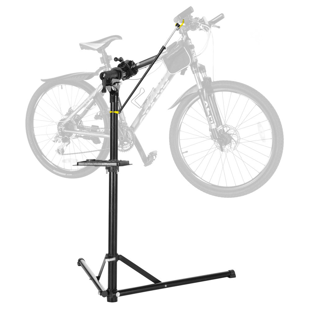 Bike Repair Rack 360 Rotating 40 to 63Inch Height Adjustable Home Bicycle Mechanic Stand Anti-Slip Foldable Maintenance Stand with Tool Tray Max Load 60lbs