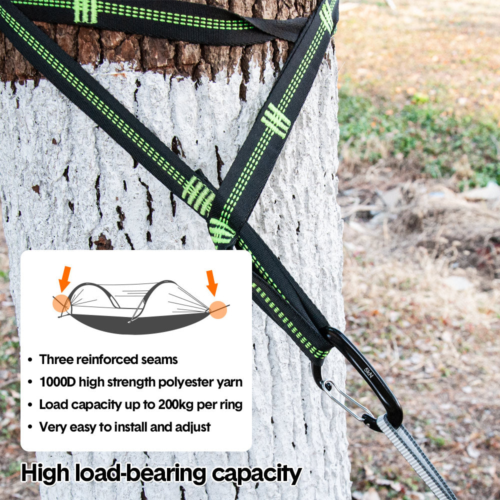 Hammock Tent Outdoor Double Portable Multi-Functional Waterproof Hammock Parachute Camping Hanging Bed 270x140cm with Anti Mosquito Net and Storage Bag