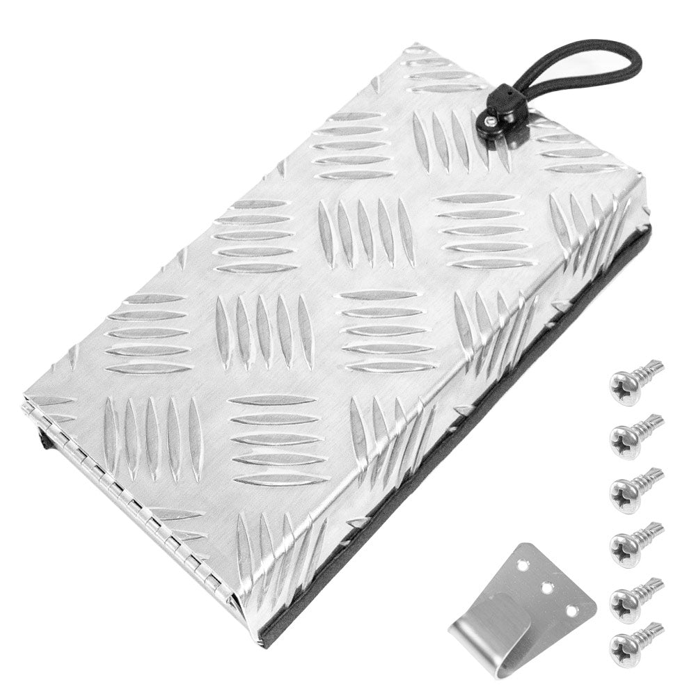 Truma Cowl Cover Silver Universal Aluminum Checker Plate External Flue Vent Spraying Console Replacement Part Fits Truma Water Heater 27x15x4cm