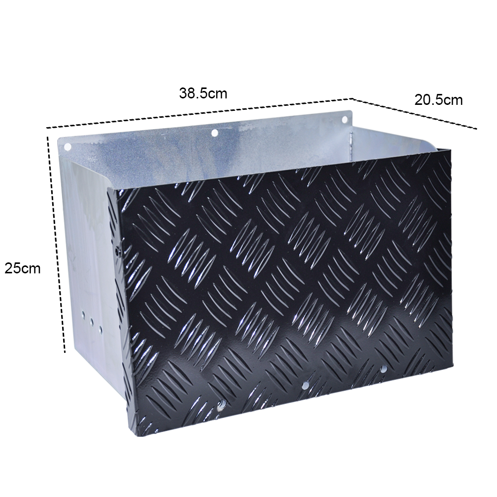 Battery Box Set Sturdy Galvanized Trailer Caravan Boat Spare Part with Lid and Hole for Secure Suits battery up to 160mm deep x 350mm wide Height 250mm