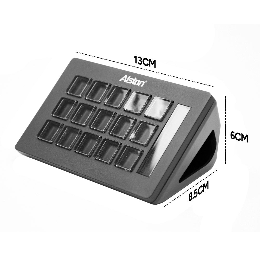 Studio Controller Keyboard Stream Controller Customizable Deck with 15 Shortcut Keys for Multi Applications Triggered in PC for Streaming Studio Work Game