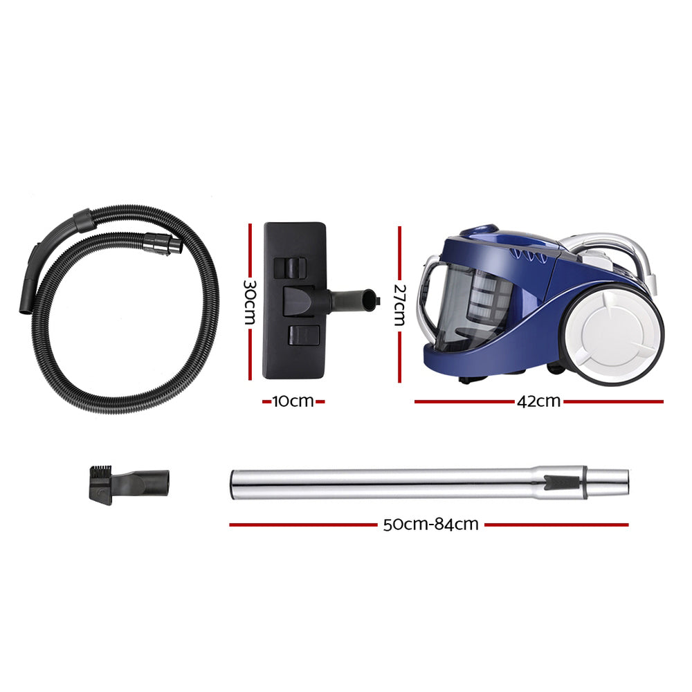 Devanti 2200W Bagless Vacuum Cleaner Blue HEPA Filter