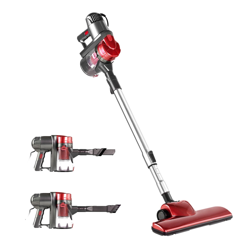 Devanti 450W Stick Vacuum Cleaner Handheld Corded Red