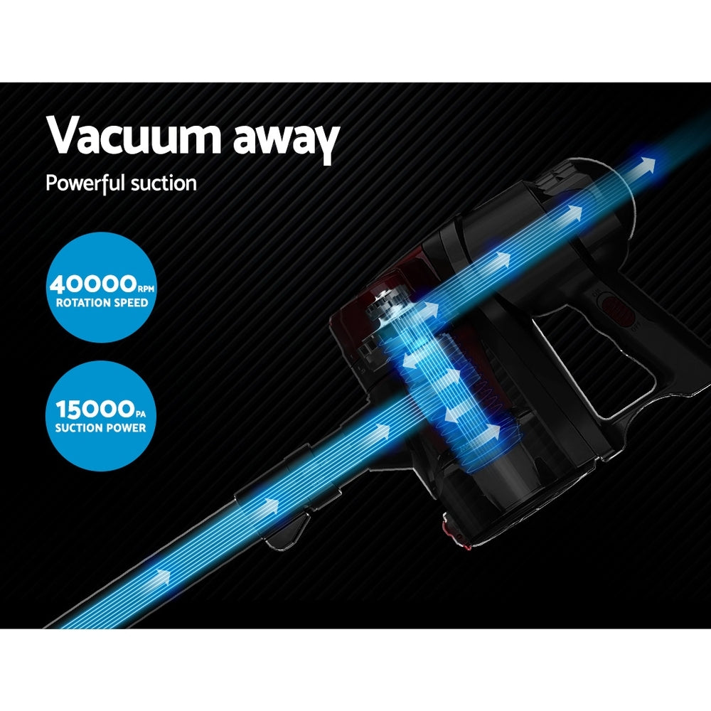 Devanti 450W Stick Vacuum Cleaner Handheld Corded Red
