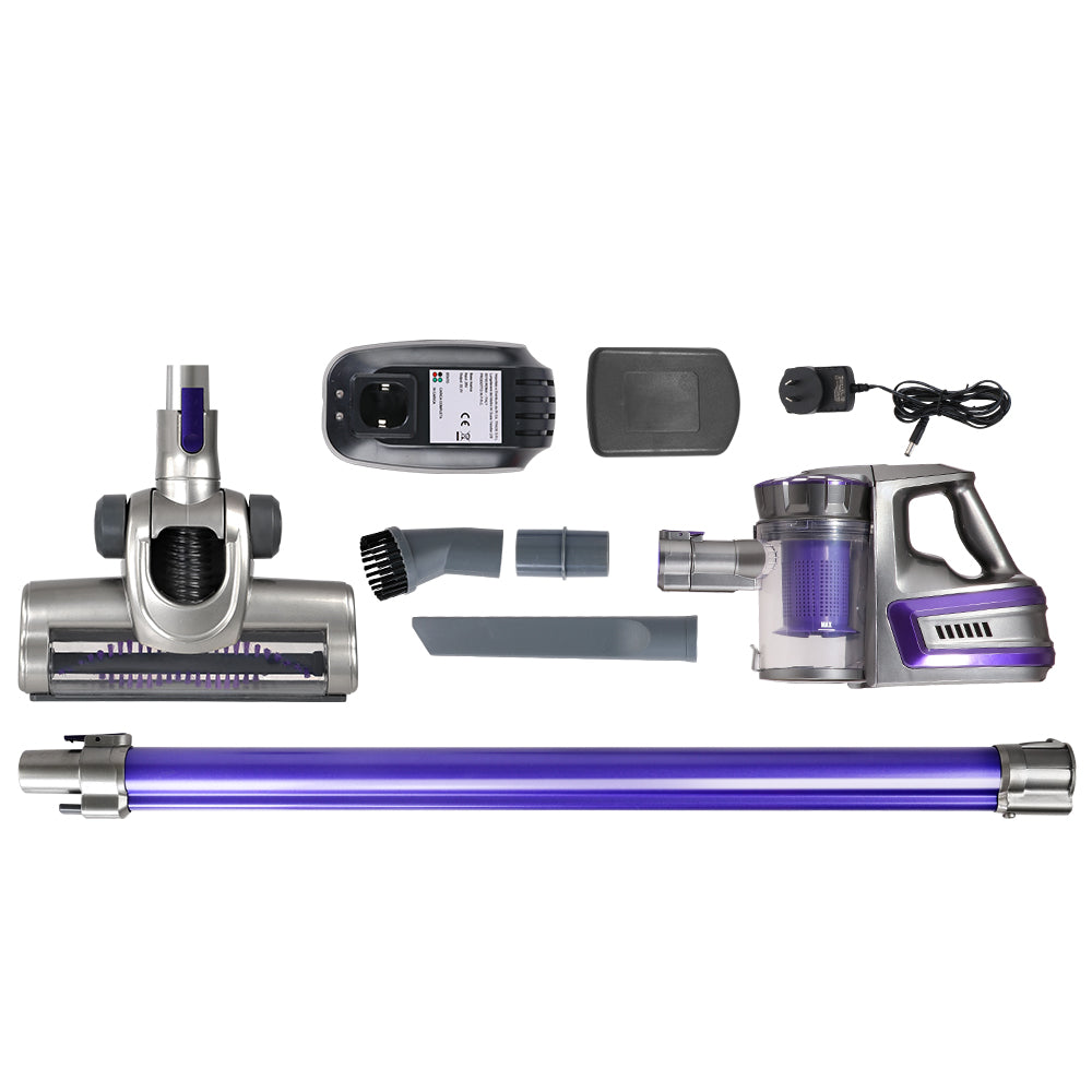 Devanti 150W Cordless Bagless Stick Vacuum Cleaner Purple