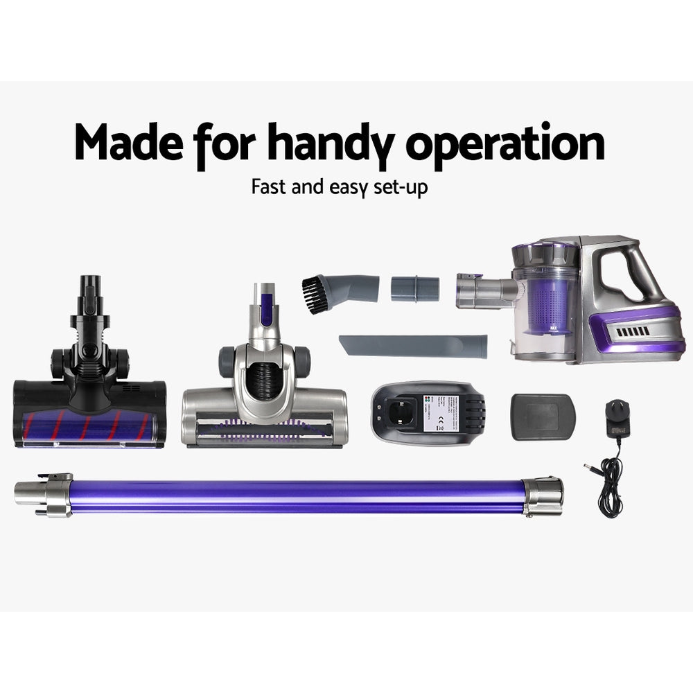 Devanti 150W Cordless Stick Vacuum Cleaner Purple