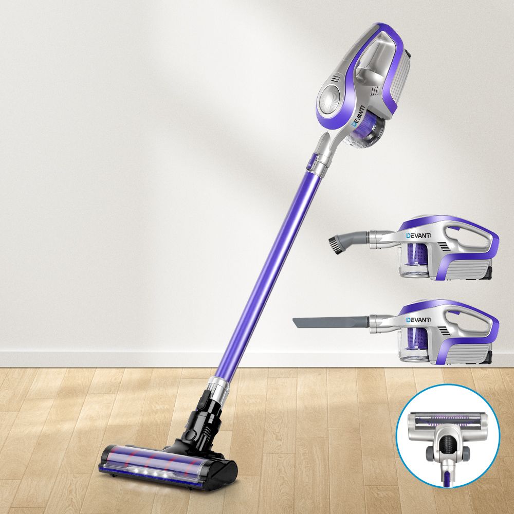 Devanti Cordless Stick Vacuum Cleaner 150W Purple