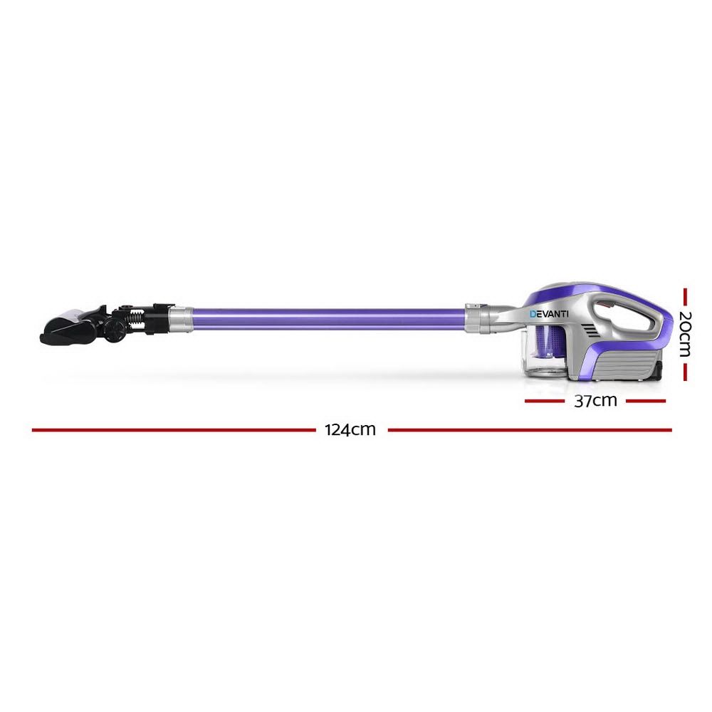 Devanti Cordless Stick Vacuum Cleaner 150W Purple