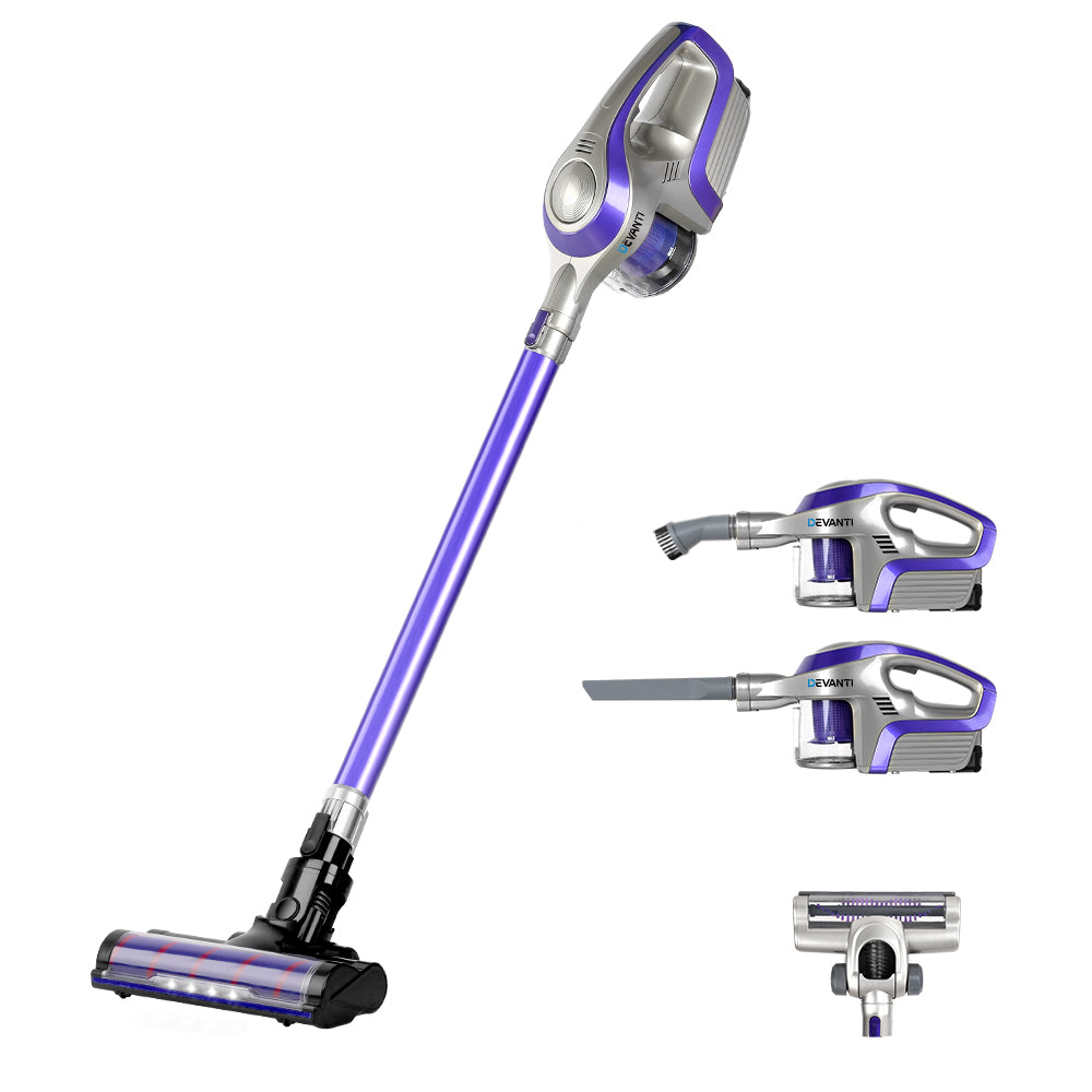 Devanti 150W Cordless Stick Vacuum Cleaner Purple