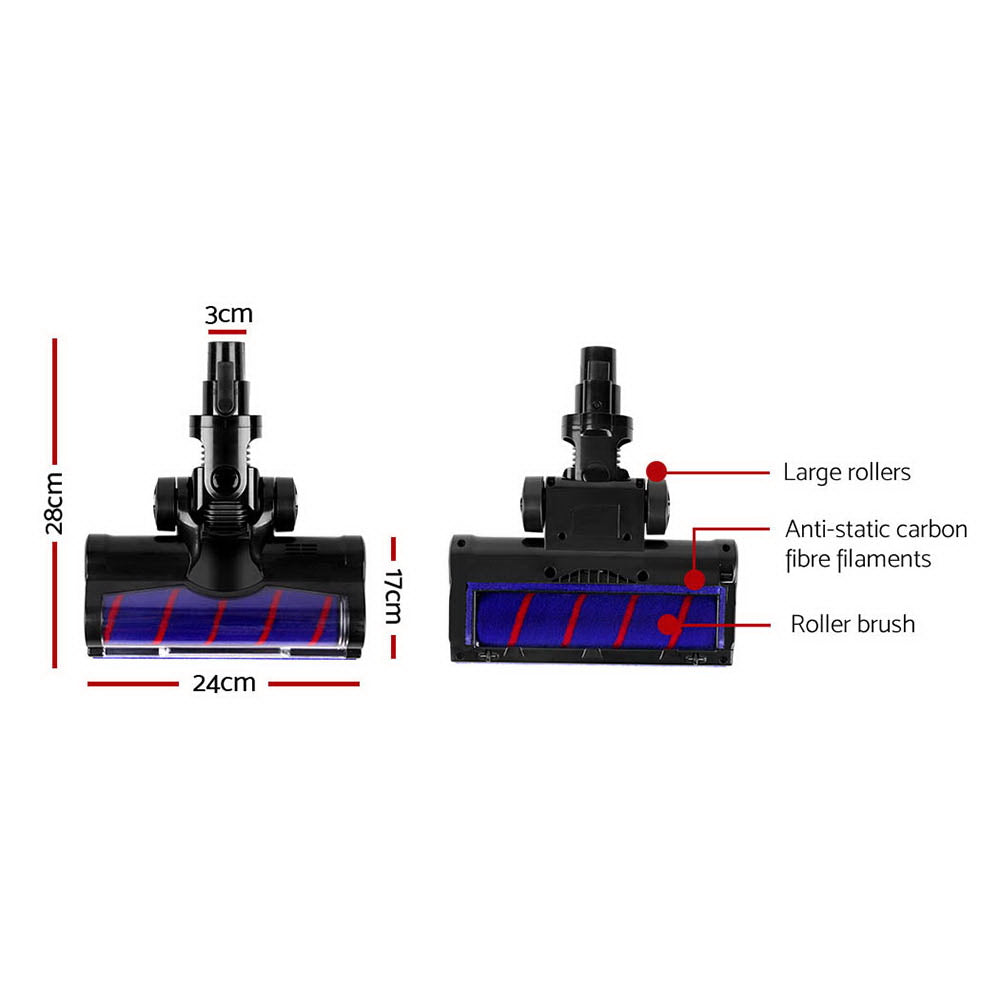 Devanti Motorised Roller Cleaner Head Black Vacuum Accessory