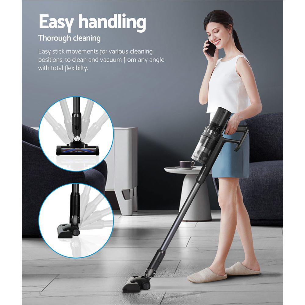 Devanti Stick Vacuum Cleaner Cordless Brushless 350W Grey