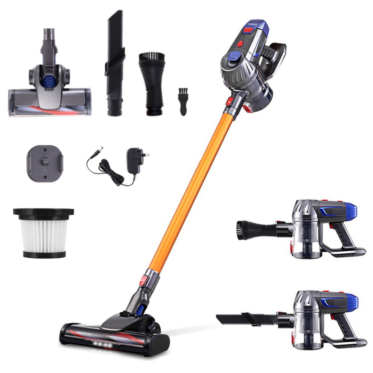 Devanti Stick Vacuum Cleaner Cordless Bagless 150W Gold