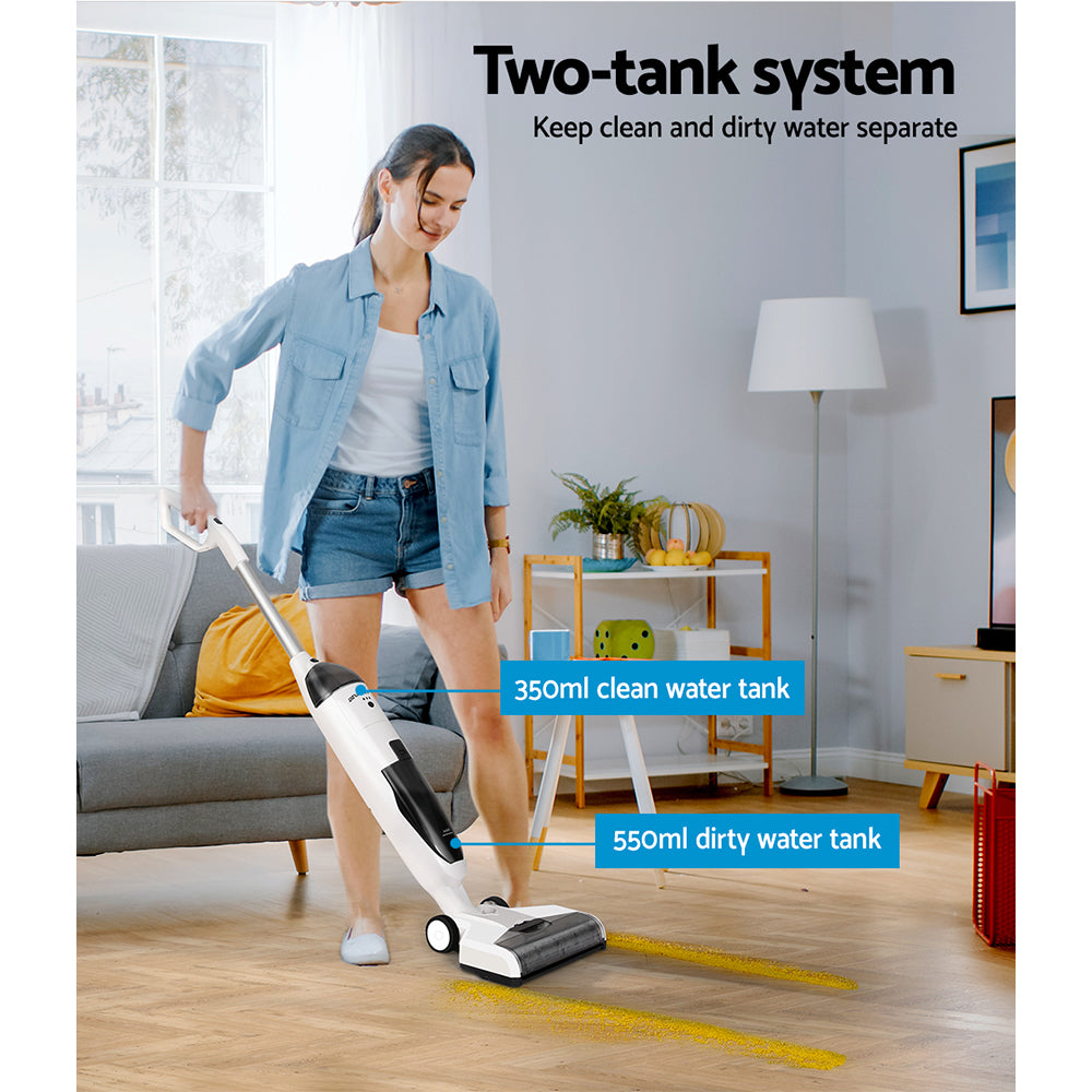 Devanti 250W Cordless Wet Dry Stick Vacuum Cleaner White/Grey