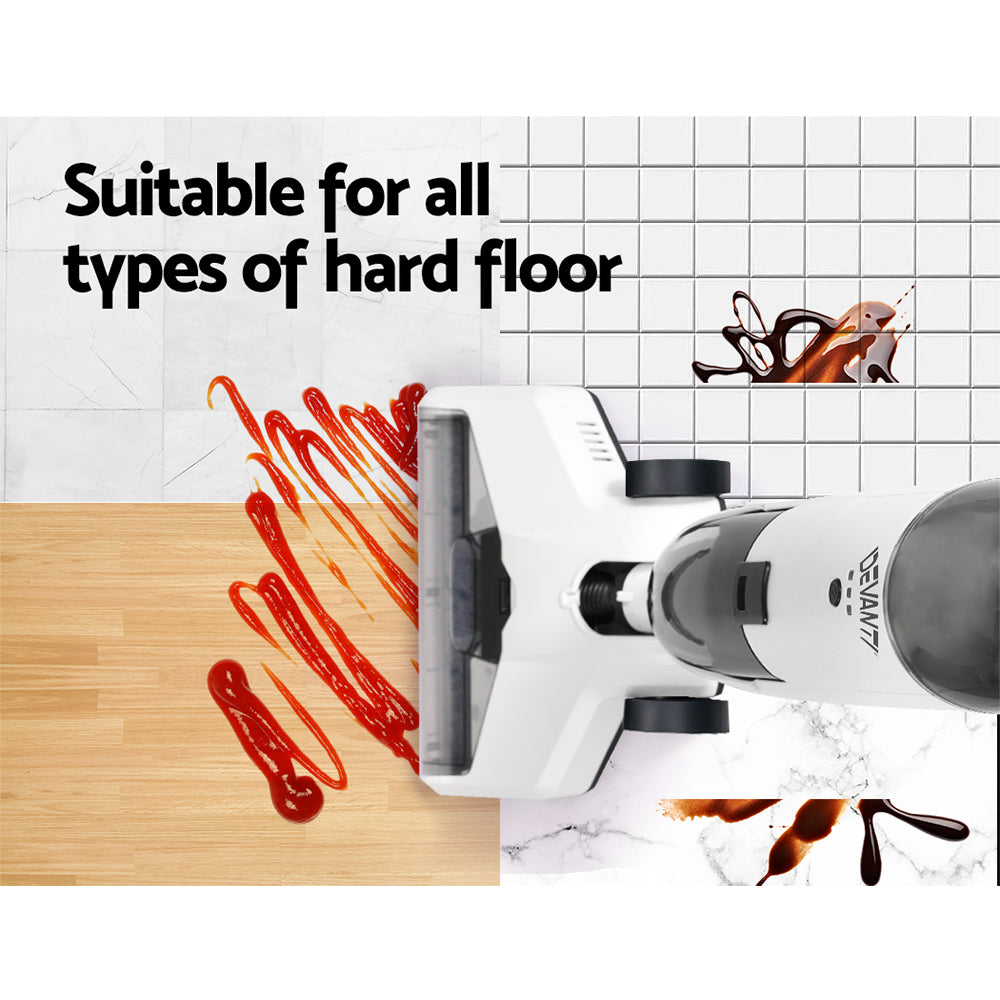 Devanti 250W Cordless Wet Dry Stick Vacuum Cleaner White/Grey