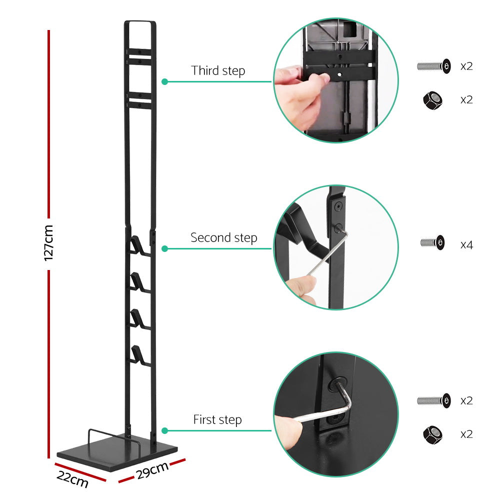 Dyson-Compatible Freestanding Vacuum Stand Black