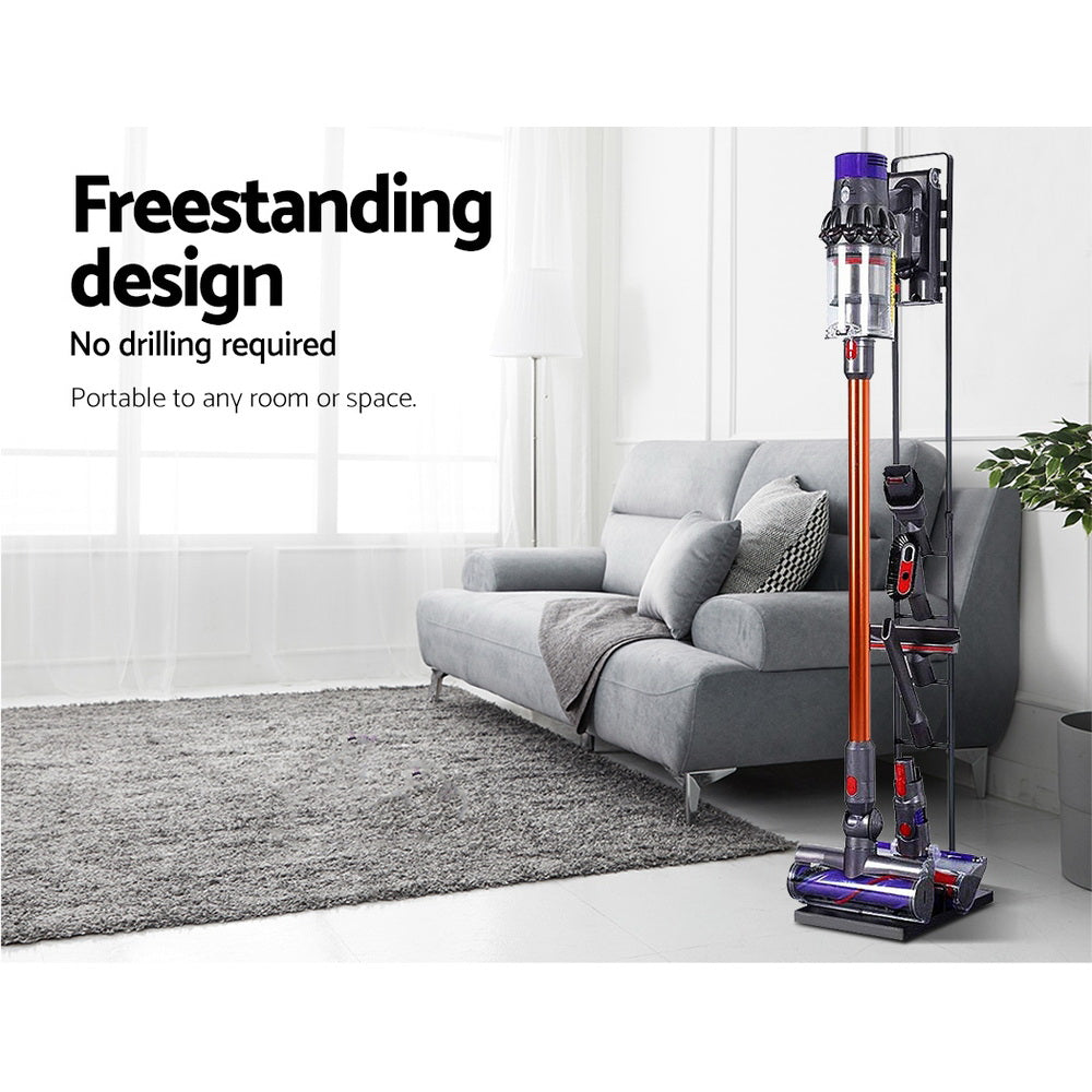 Dyson-Compatible Freestanding Vacuum Stand Black