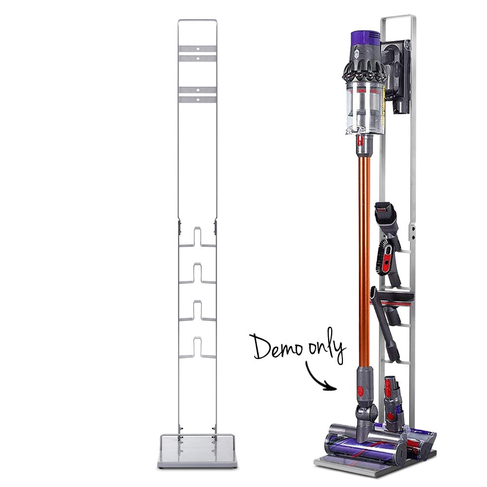 Freestanding Cast Iron Vacuum Stand Silver for Dyson V6-V11