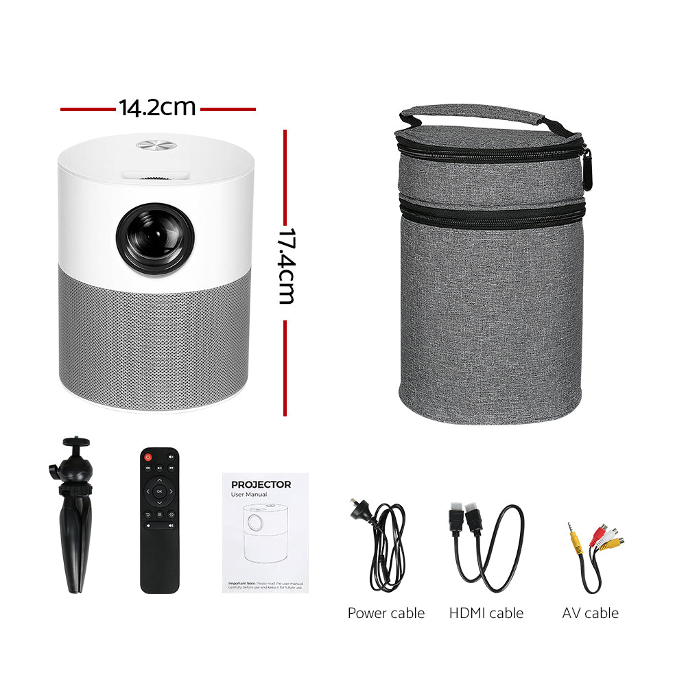 Devanti 1080P Portable Mini Projector WiFi Home Theatre HDMI