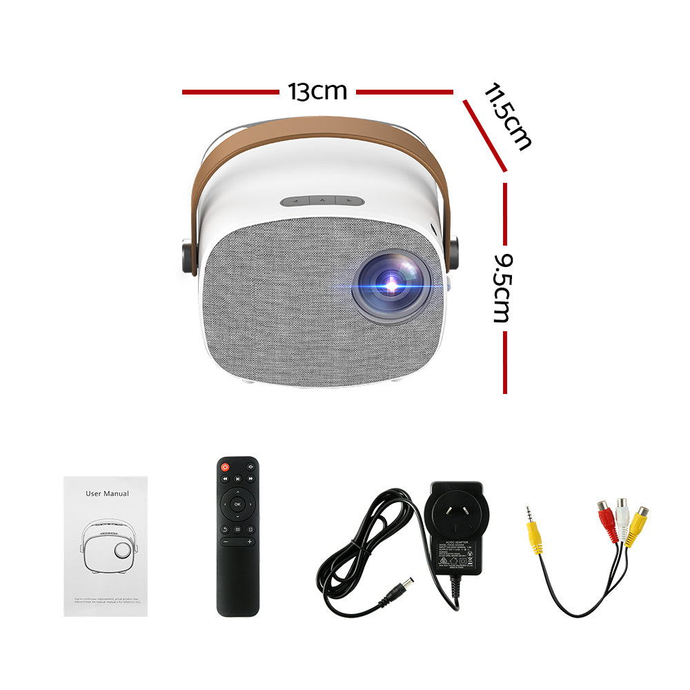 Devanti Mini HD 1080P Portable Video Projector WiFi USB HDMI