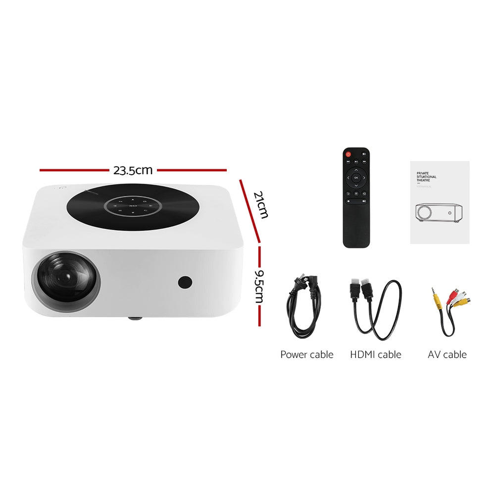 Devanti 1080P Home Theatre Projector Bluetooth WiFi HDMI Touch Screen
