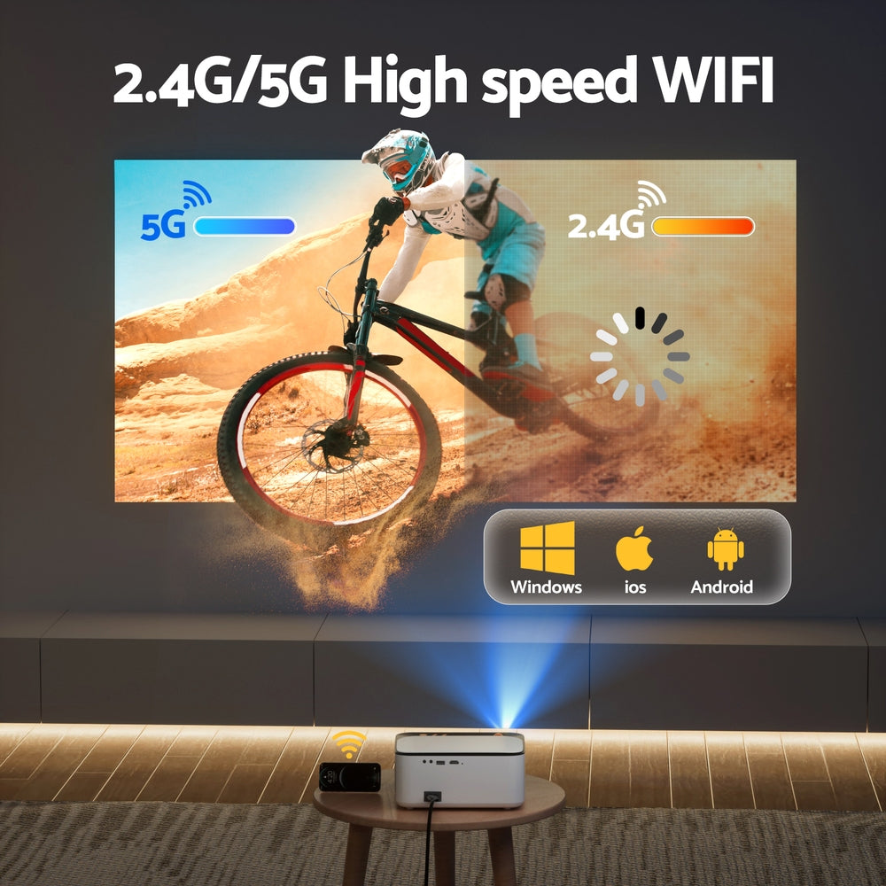 Devanti 4K 1080P Home Cinema Projector Android 5G WiFi