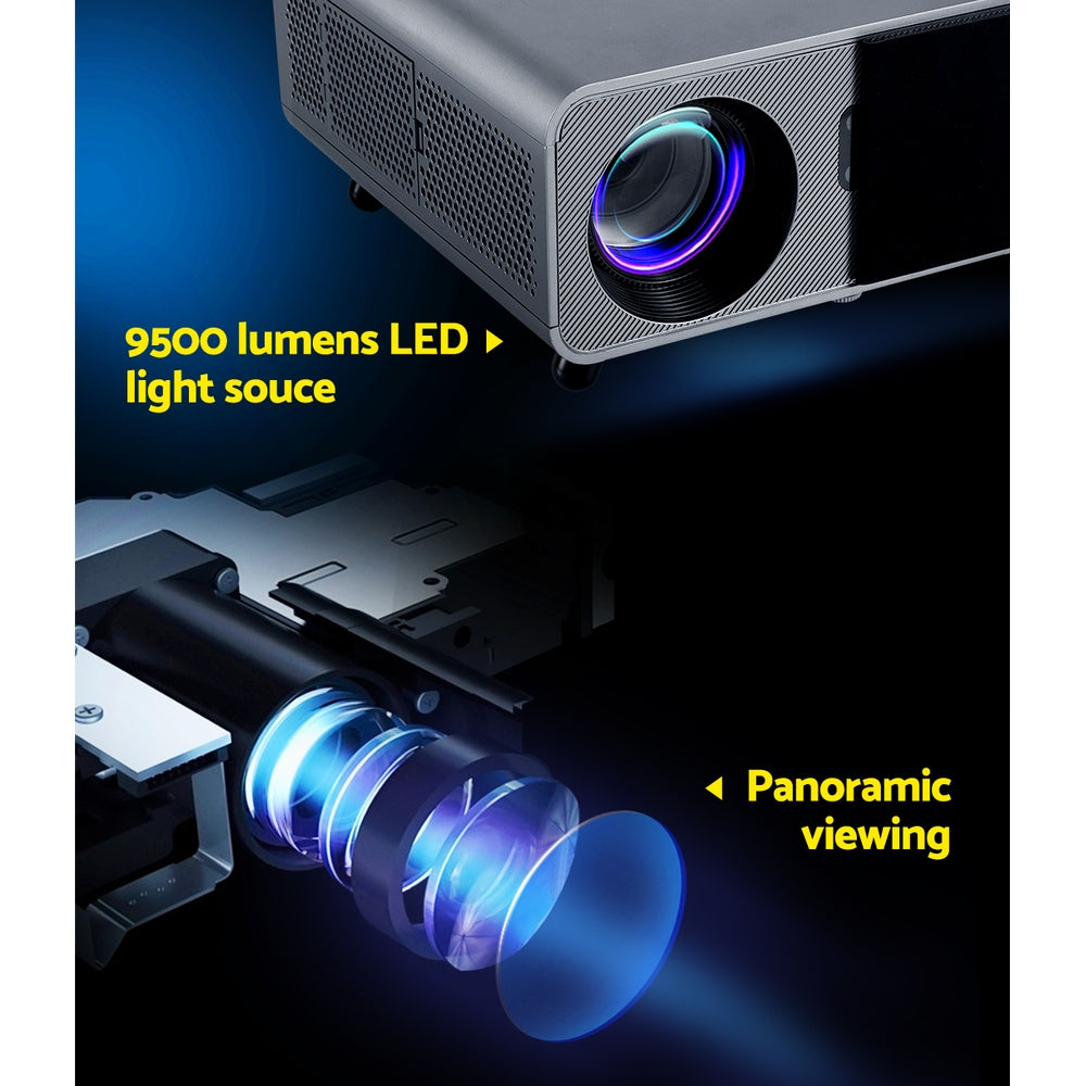 Devanti 4K Portable Video Projector 1080P WiFi Home Theatre HDMI