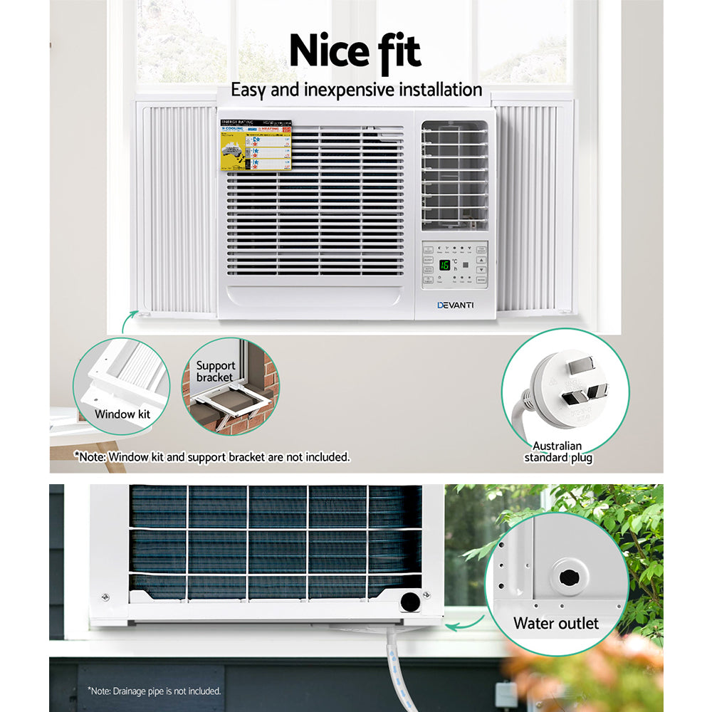 Devanti 2.7kW Window Air Conditioner White