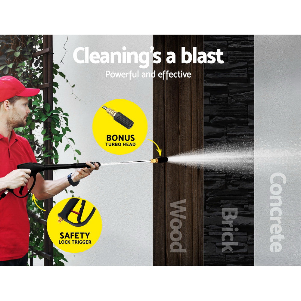 Giantz Petrol High Pressure Cleaner 20M Hose Black