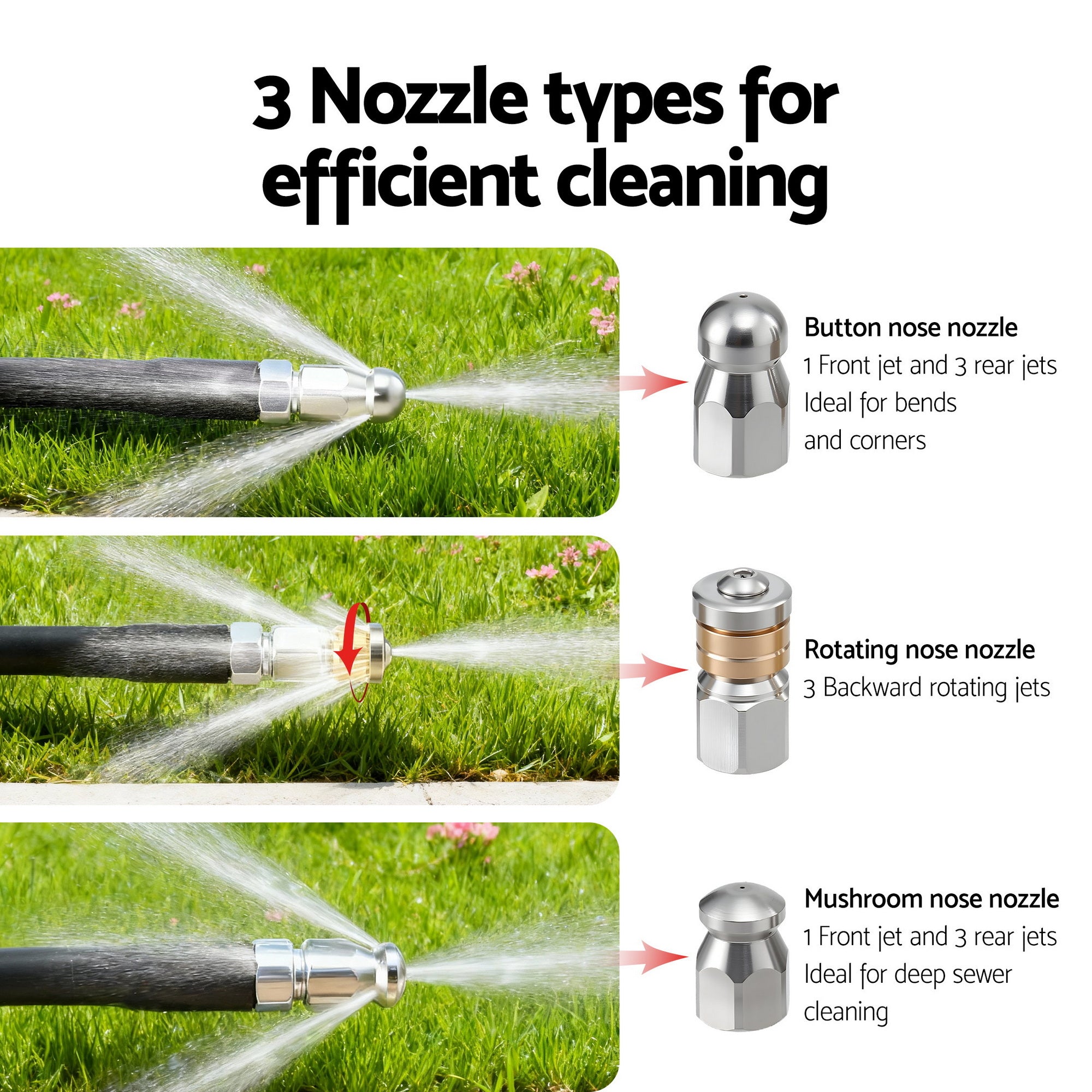 Giantz Pressure Washer Hose 30M 5800PSI Power Replacement Extension 1/4'' Quick Connect