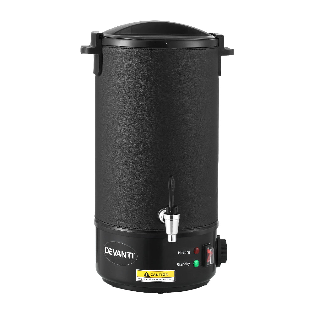 10L Electric Wax Melter, Safety Features, Stainless Steel - Devanti