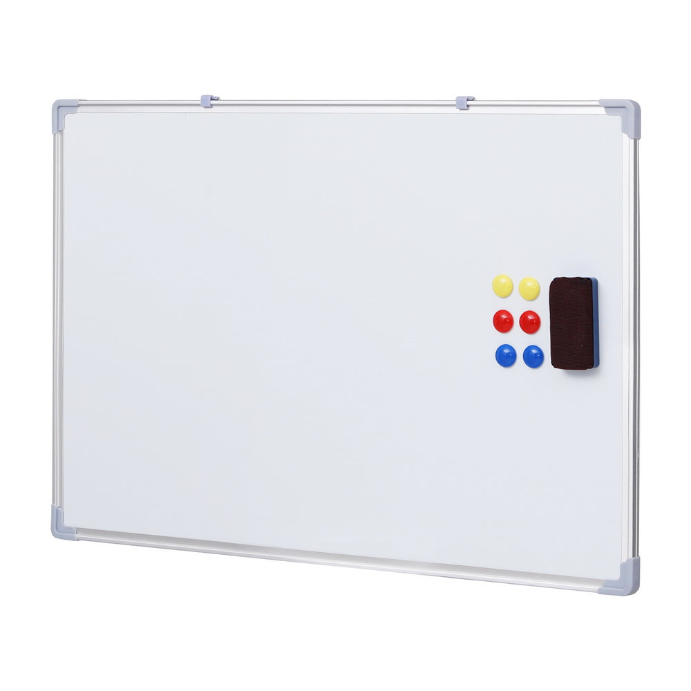 Magnetic Whiteboard 60x90cm Double-Sided Erase Board with Tray for Home Office School