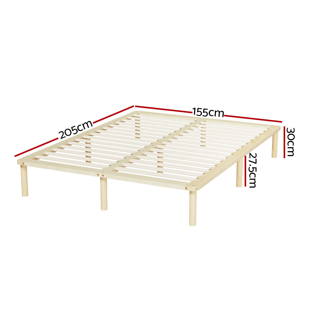 AMBA Queen Wooden Bed Frame Pine Timber Platform