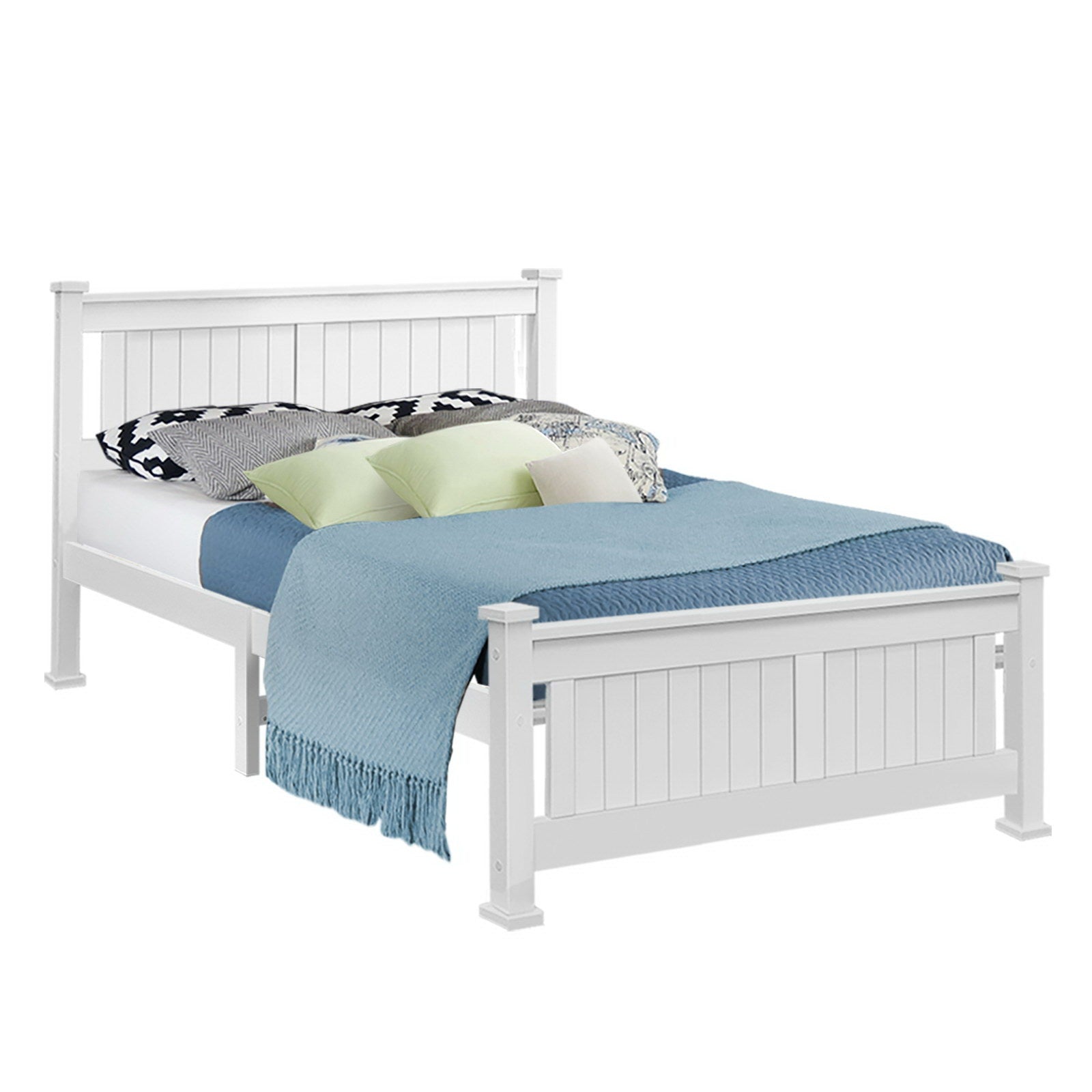 RIO Double Wooden Bed Frame White