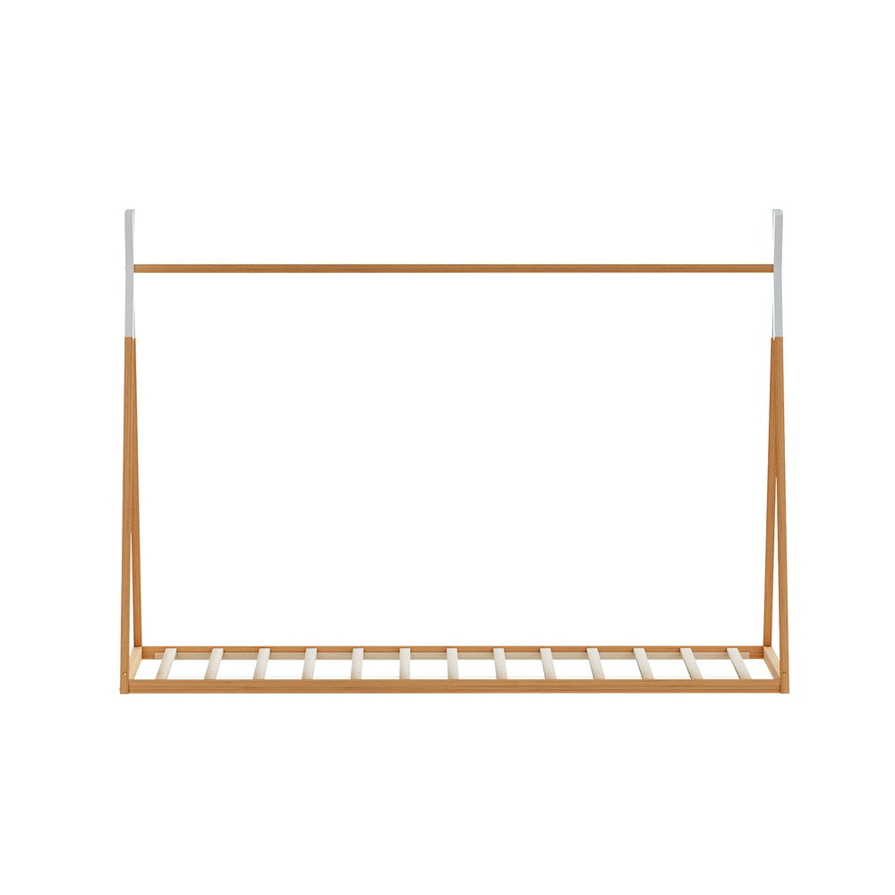 ENID Single Kids House Bed Frame Oak