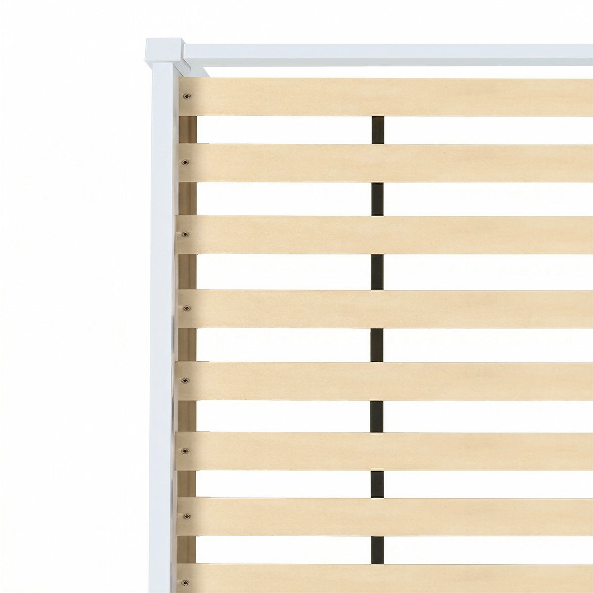 Jade Single Size Wooden Bed Frame with Storage White
