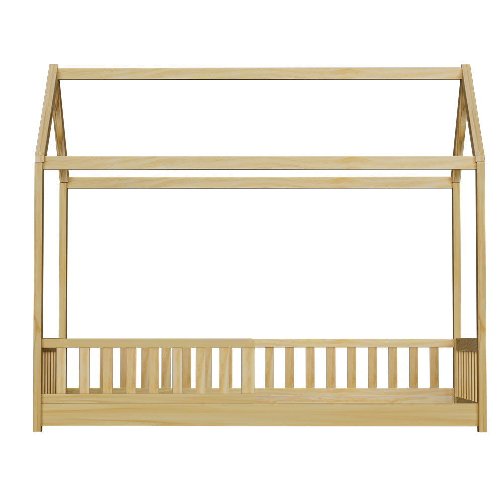 Rock Kids House Bed Frame Pine Wood Oak