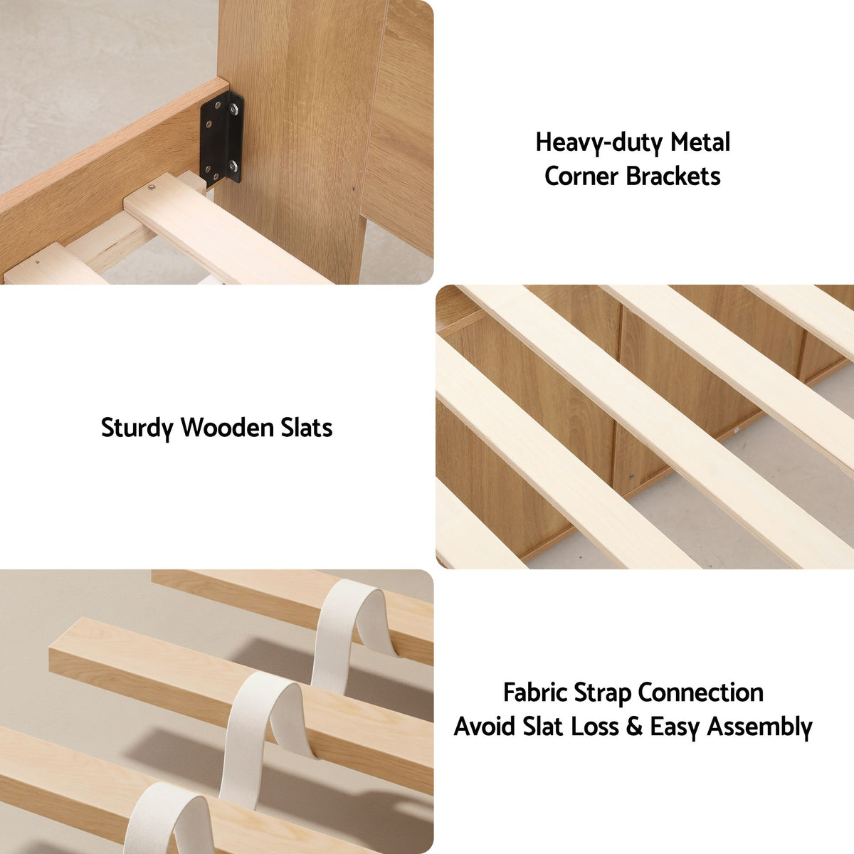 Artiss King Single Bed Frame with 3 Drawers and Two-Step Access