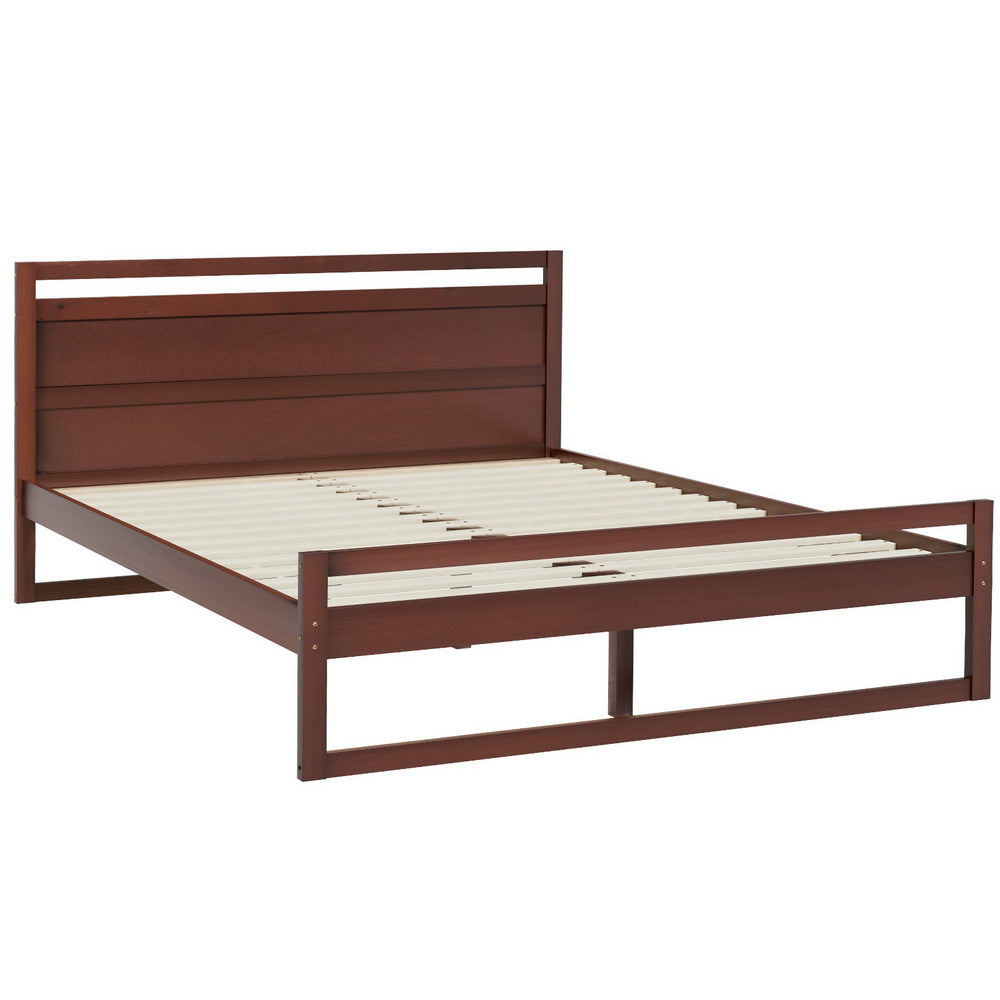 Witton Double Wooden Bed Frame Walnut