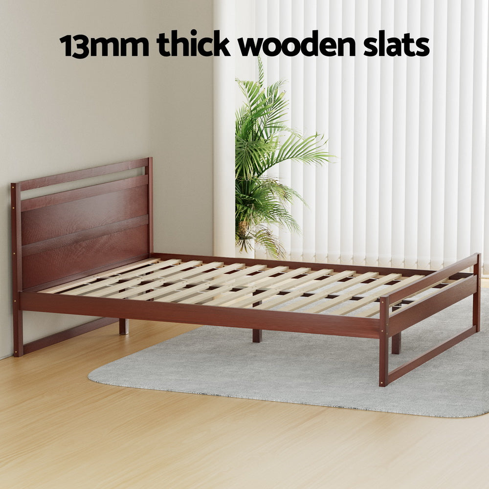 Witton Double Wooden Bed Frame Walnut