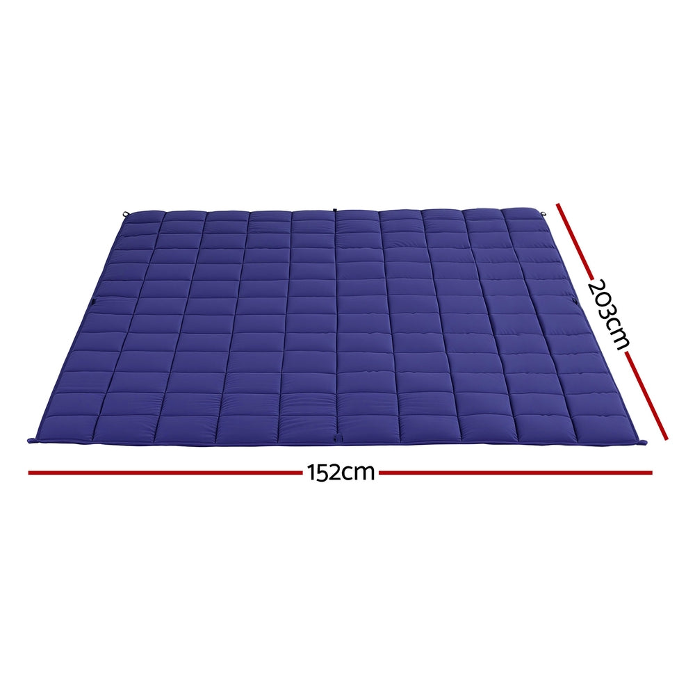Giselle 11KG Adults Size Anti Anxiety Weighted Blanket Gravity Blankets Royal Blue