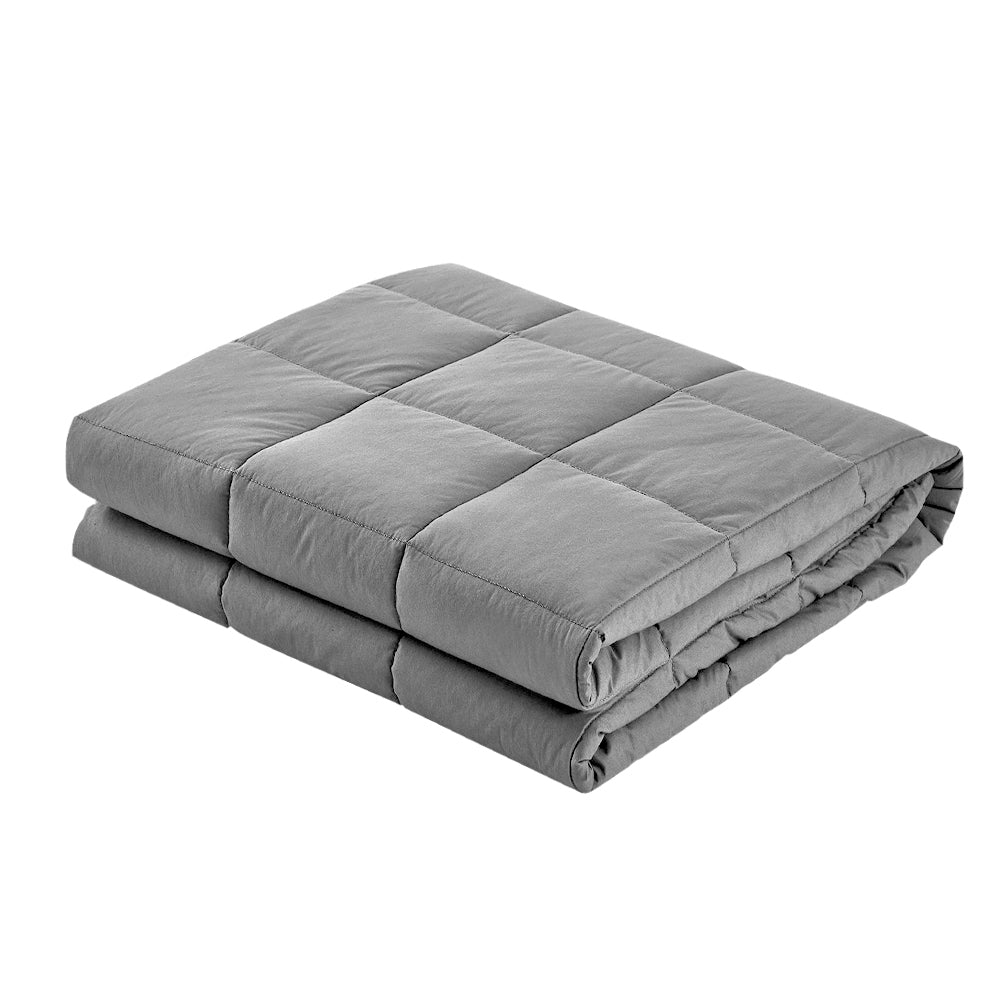 Giselle 7KG Weighted Blanket Light Grey