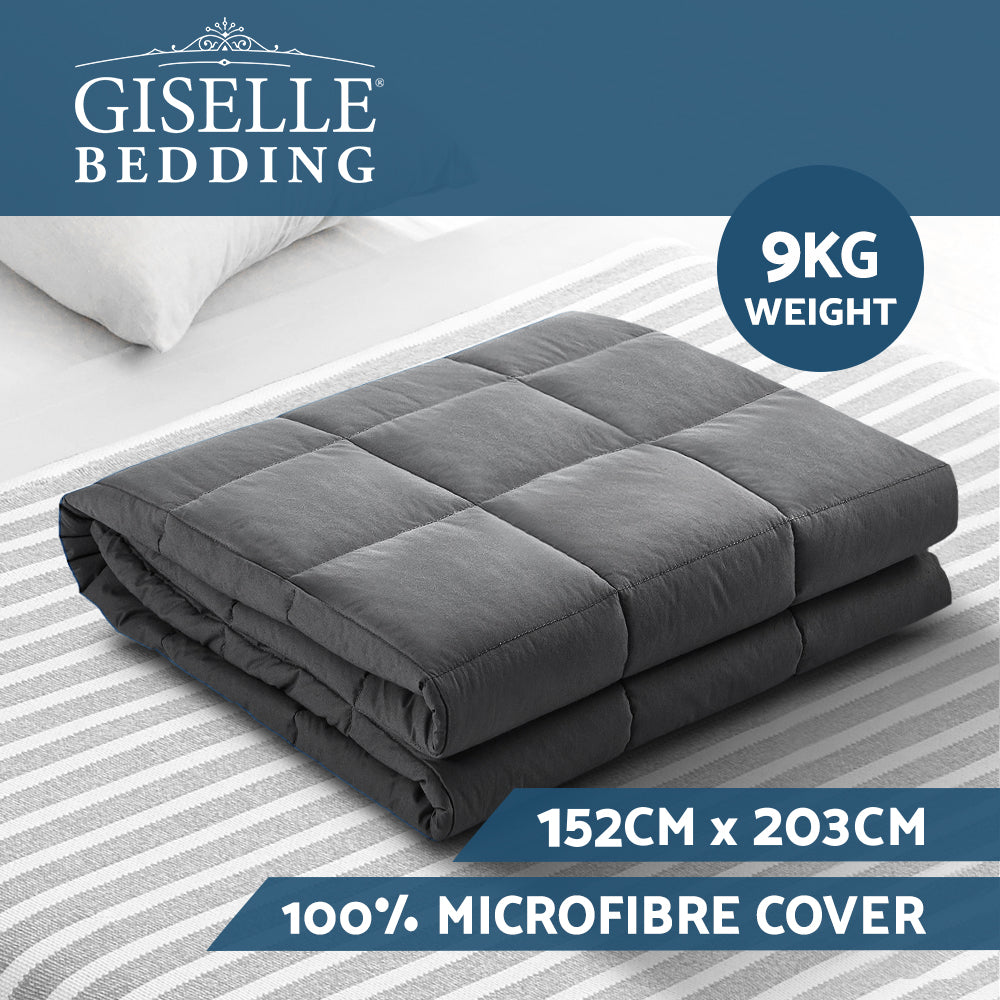 Giselle 9KG Weighted Blanket Adult Dark Grey