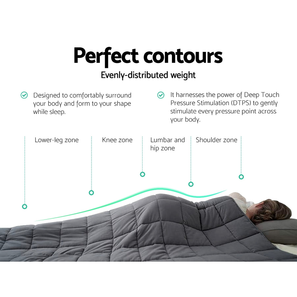 Giselle 9KG Weighted Blanket Adult Dark Grey