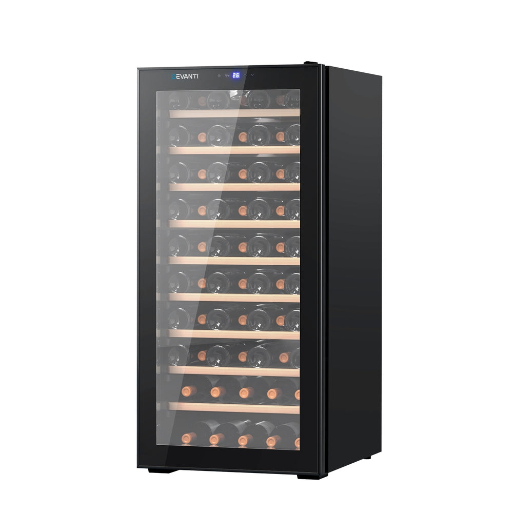 66-Bottle Compressor Wine Cooler UV Glass - Devanti