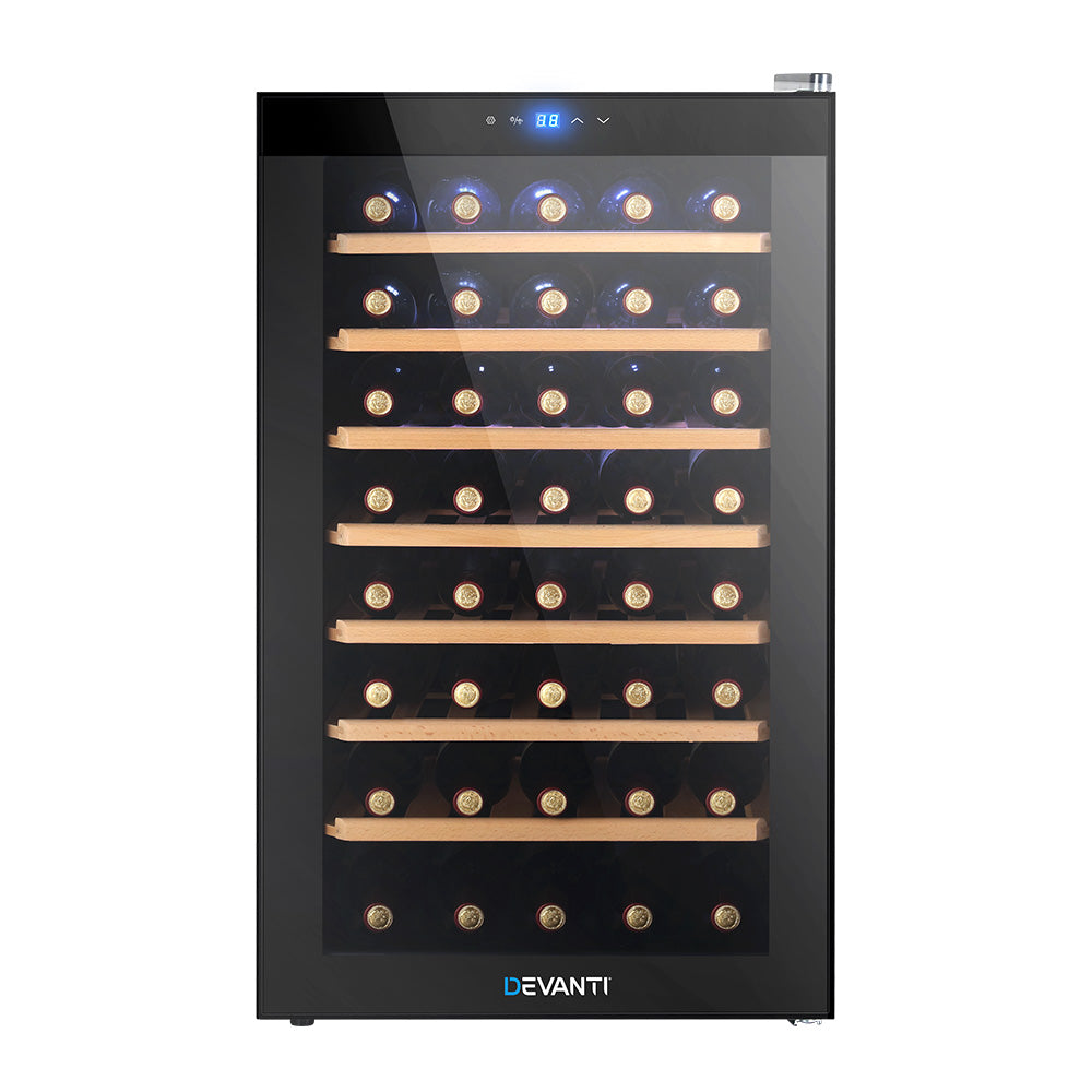 Devanti 51-Bottle Wine Fridge Cooler Black