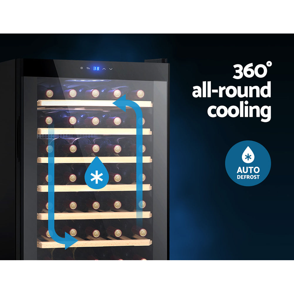 Devanti 51-Bottle Wine Fridge Cooler Black