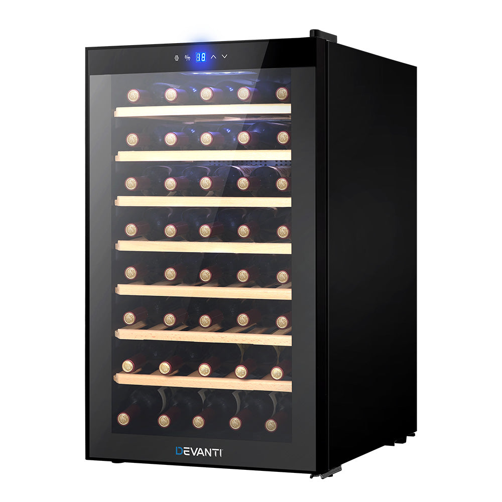 Devanti 51-Bottle Wine Fridge Cooler Black