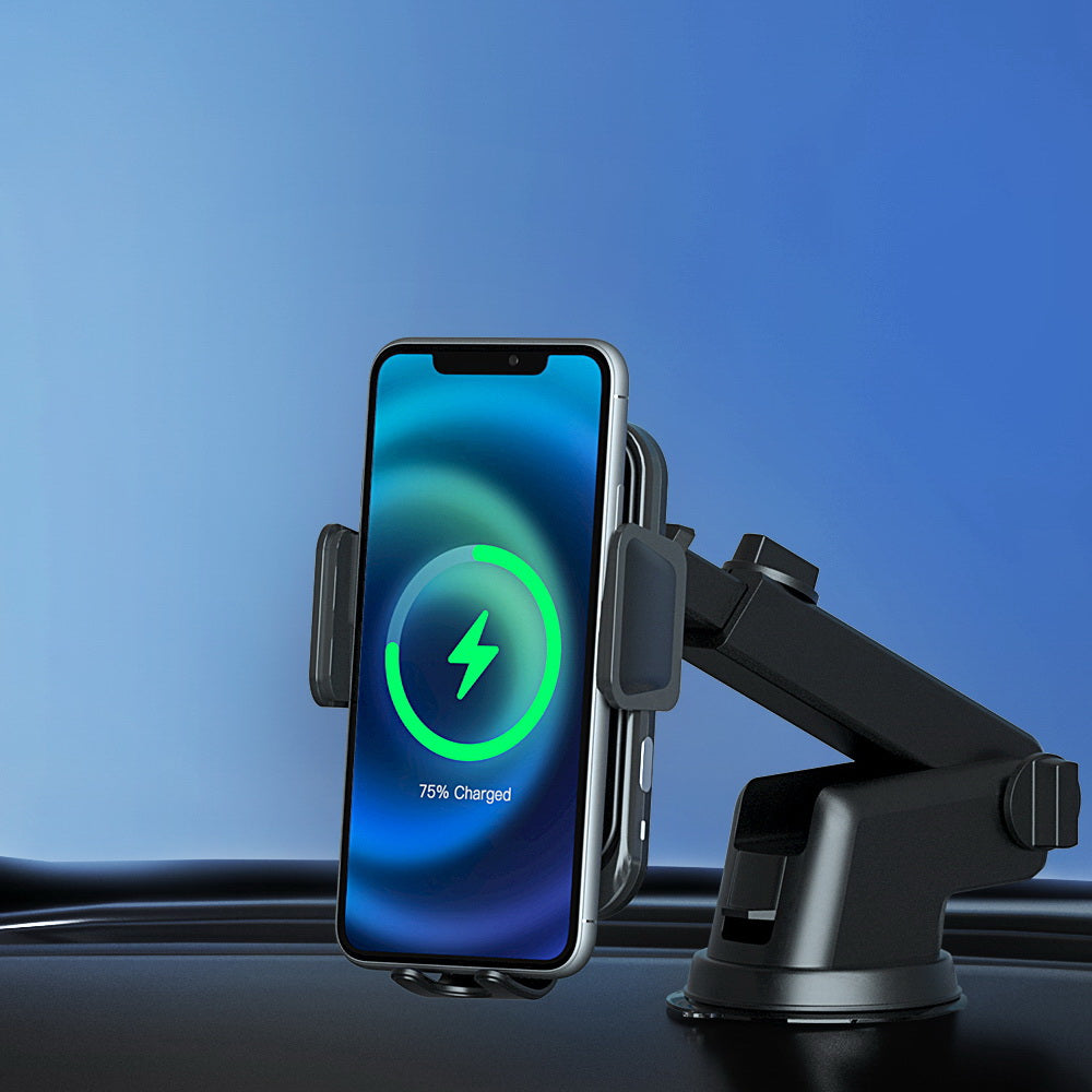 Devanti 15W Wireless Car Charger Fast Charging Mount Black